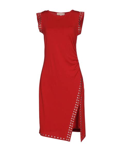 michael kors red knit dress|Michael Kors red mini dress.